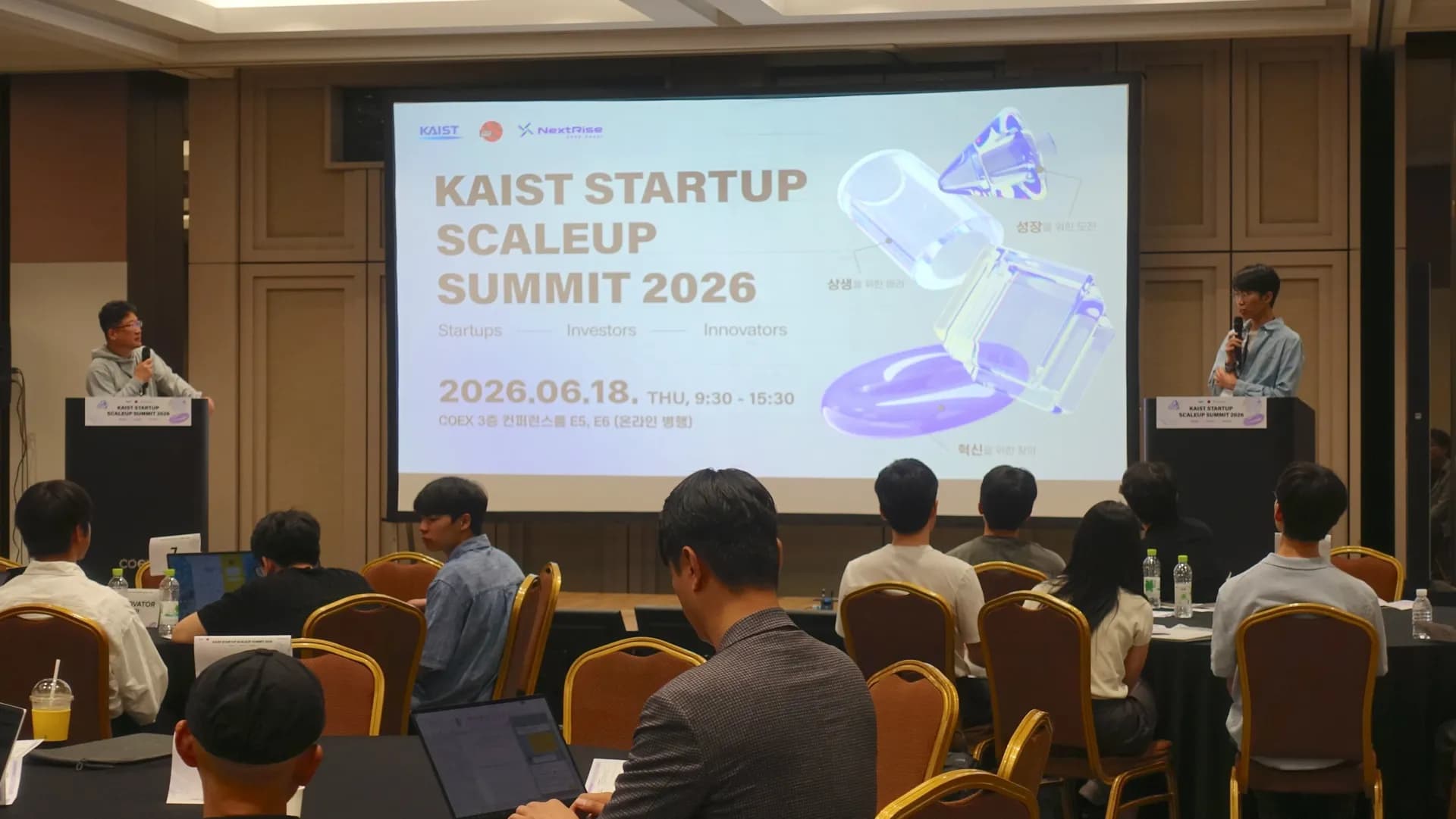 AlpacaX CEO Eunyoung Jeong presenting at KAIST Startup Scaleup Summit 2026