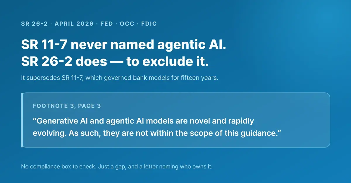 Bank regulators wrote AI agents out of model-risk review
