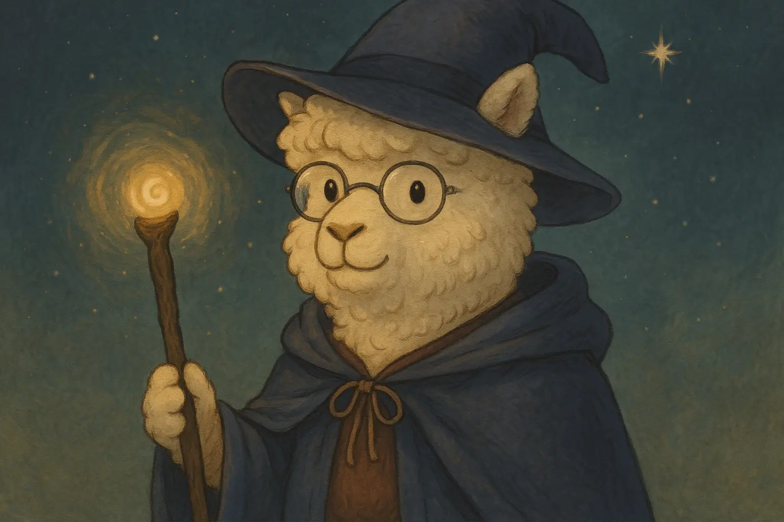 AlpacaX mascot alpaca in magician costume
