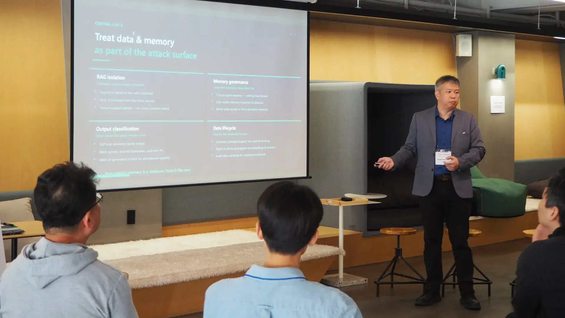 Andrew Chui from Gruve presenting at the Agentic AI Security Summit 2026