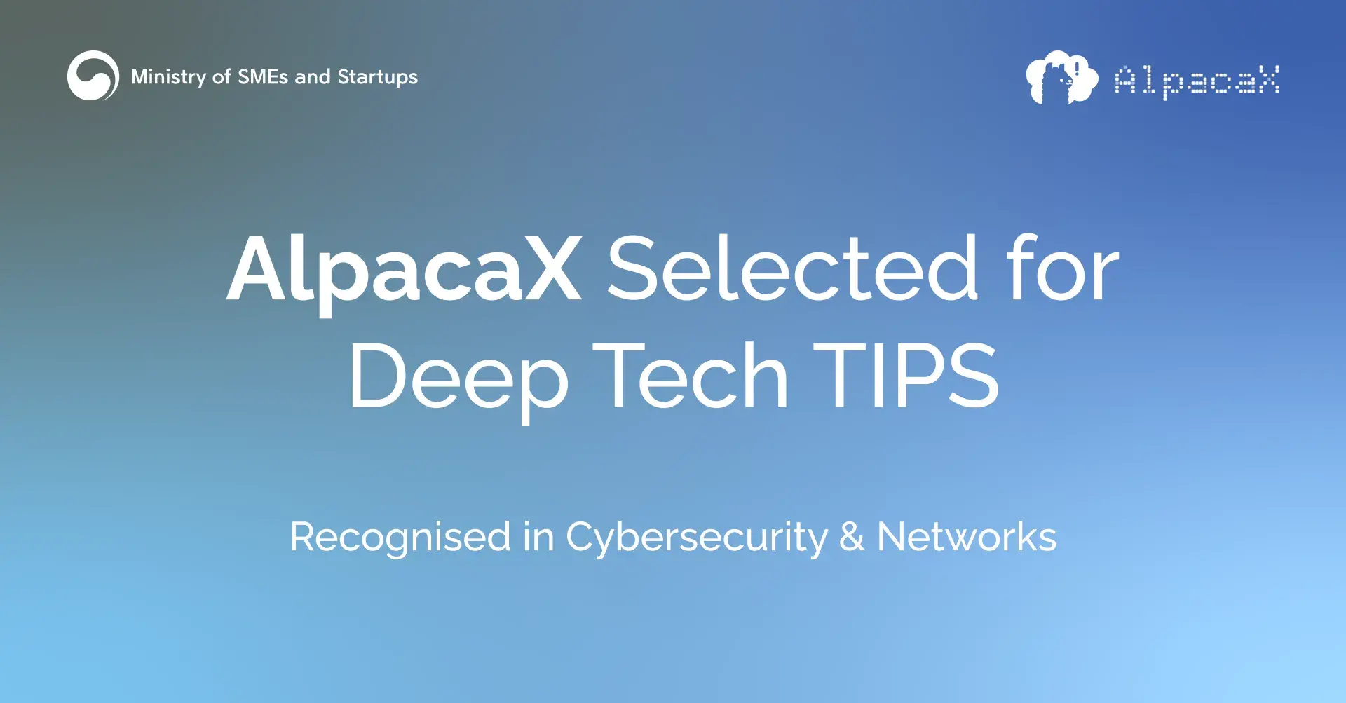 AlpacaX selected for Deep Tech TIPS